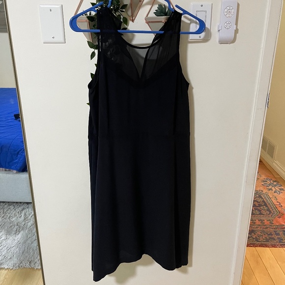 Madewell Black Silk Parkview Dress - Size Small - Picture 3 of 6